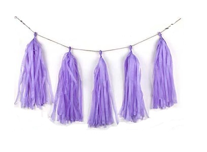 Lavendar Tissue Tassel Garland